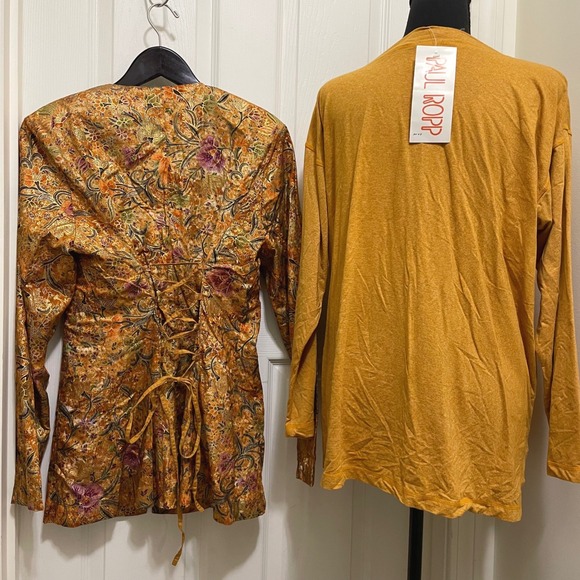 Vintage NWT Paul Ropp Batik Jacket & Tunic Top Set Corset Back Boho Festival S M - Picture 7 of 13